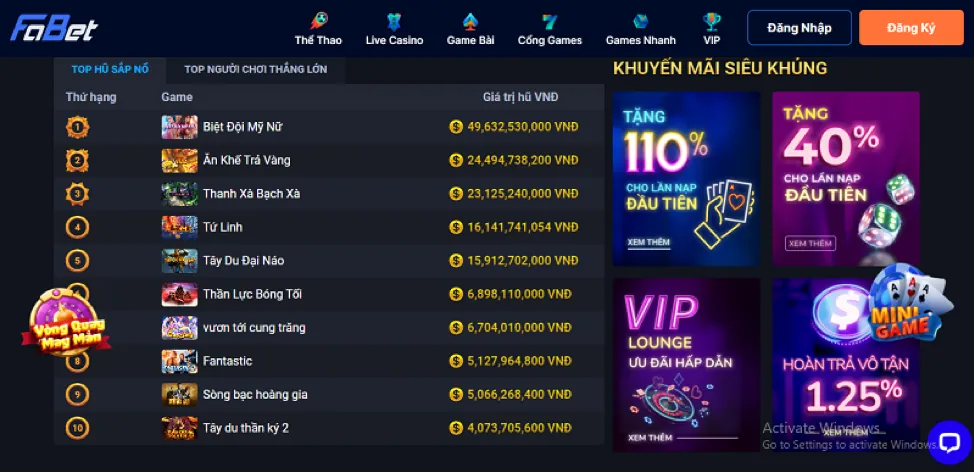 Đa dạng trò chơi bắn cá tại 10bet
